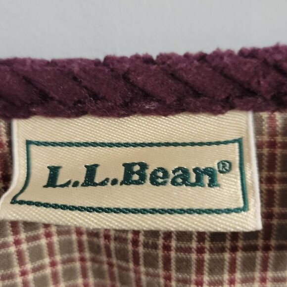 LL Bean Size 16 Dress  Purple Corduroy Pockets Long Sleeve Button Up 100% Cotton - Picture 6 of 8